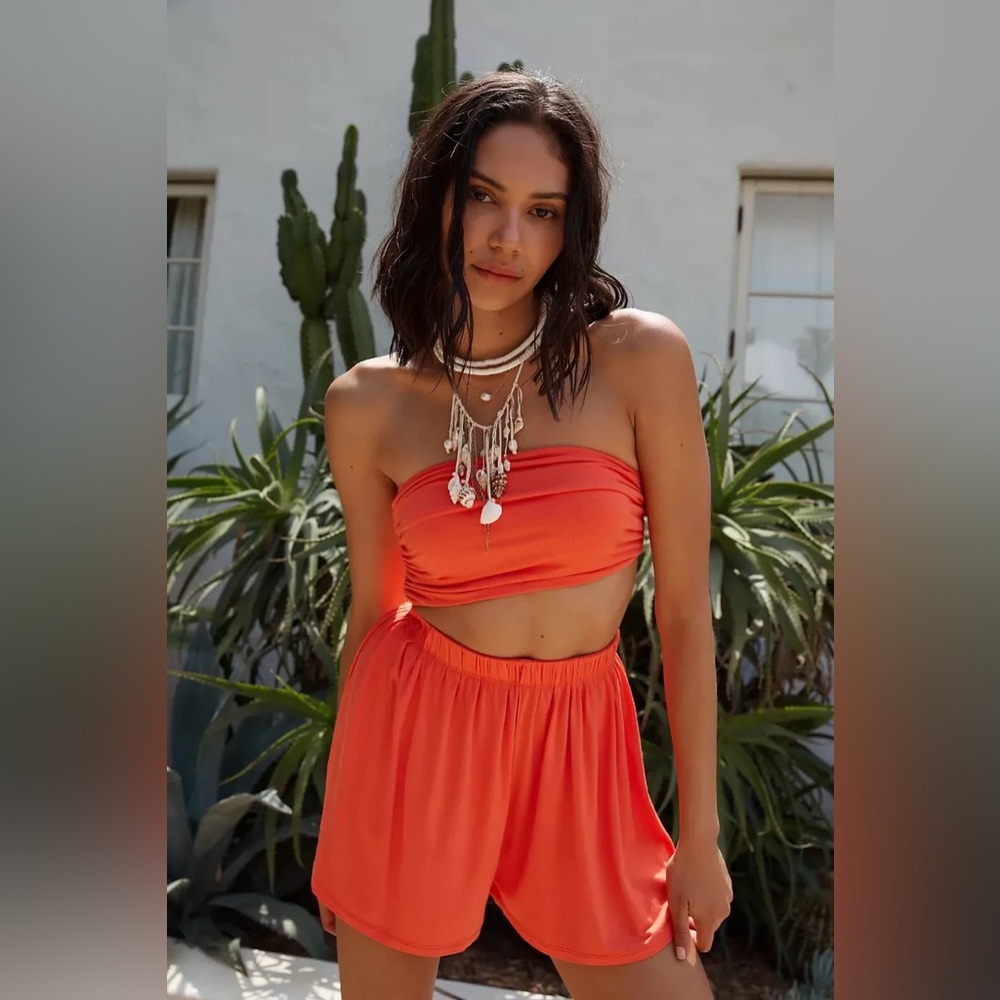 Free People Sabbia Beach Convertible Shorts Romper